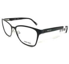 Nine West Eyeglasses Frames NW1070 001 Black Silver Cat Eye Square 52-15-135 - £47.90 GBP