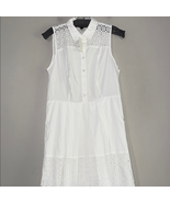 Ann Taylor White Sleeveless Midi Sundress - €40,36 EUR