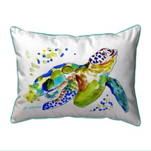 Betsy Drake Baby Sea Turtle 20x24 Extra Large Zippered Indoor Outdoor Pillow - £49.31 GBP