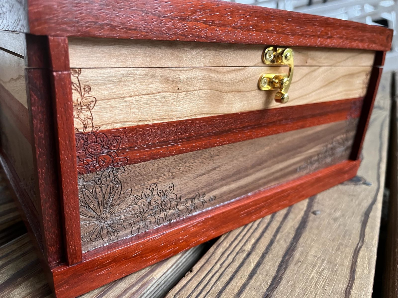 Handcrafted Wooden Keepsake Box Anniversary Birthday Graduation Christmas Gift J Item image 4