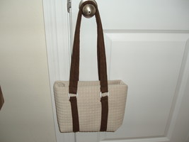 Heavy quilted cotton tote/purse lined  - £16.51 GBP