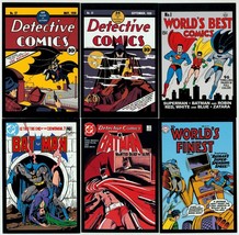 Vintage Art of DC Comics 6 Post Card Lot ~ Batman Detective Comics #27 Superman - £9.91 GBP