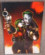 DC Harley Quinn &amp; Joker Glossy Print 11 x 17 In Hard Plastic Sleeve - £19.92 GBP