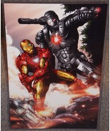Marvel Iron Man &amp; War Machine Glossy Print 11 x 17 In hard Plastic Sleeve - £19.65 GBP