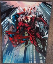 Marvel Spider-Man vs Carnage Glossy Print 11 x 17 In Hard Plastic Sleeve - £19.66 GBP
