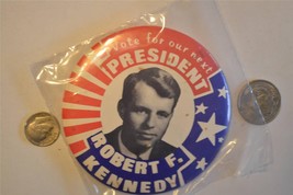 vote for our next President Robert F.Kennedy picture 3 1/2&quot;&quot;  pinback - £11.71 GBP
