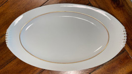 Hanover By Meito China Windsor Shape 17&quot; Serving Platter  22 KT Gold Oval - £20.86 GBP