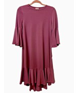 LuLaRoe Womens XXS Maurine Dress Bell Ruffle Sleeve High Low Swing XX-Small - $9.42 CAD