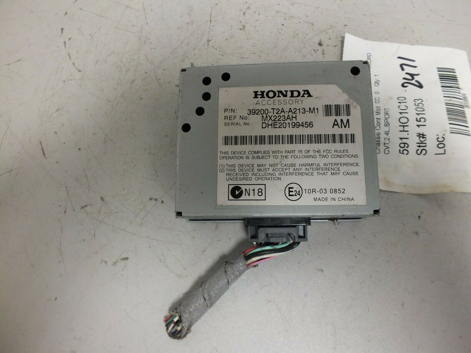 13 14 15 2013 2014 HONDA ACCORD ACTIVE NOISE CANCELATION CONTROL MODULE #2471 - £15.89 GBP