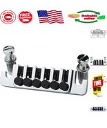 Durable TP-6 Stop Bar Replacement - Chrome Bridge for 6 String Electric ... - $958.43 MXN