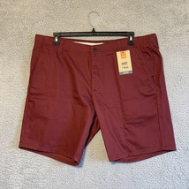 DOCKERS Men&#39;s Maroon Flexible Waistband Chino Shorts Size 40 - $22.72
