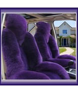 Fluffy Purple Haze Luxury Australian Lambskin Woolen Fur Seat Cover Protector - $272.95