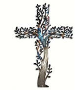Tree of Life Metal 12&quot; Cross Wall Art,  New #AB-339-R2 - $22.99