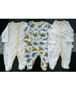 Newborn Long Sleeves Pajama Romper(0-3months)100%Cotton-3Pack - £14.14 GBP