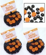3lb Halloween Pumpkins Black Glass Gems Centerpiece Vase Bowl Filler Dec... - $20.44 CAD
