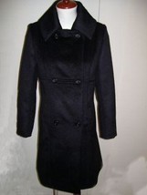 Long Coat, pure Babyalpaca wool, black outerwear - $545.00