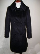 Long Coat, pure Babyalpaca wool, black outerwear - £427.58 GBP