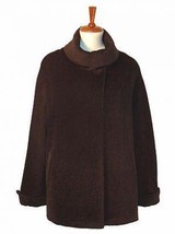 Brown parka,coat with turtleneck, Surialpaca wool - $388.00