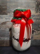 WINTER MINT chocolate chip cake mix cookies JarzOnJarz mason jar cookie ... - £18.76 GBP