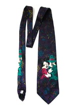 Disney Mickey Mouse and Minnie Cartoon Purple Tie Necktie Made in Italy - $15.81