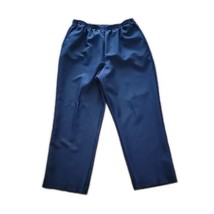 Alfred Dunner Pull On Elastic Waist Navy Pants ~ Sz 18 ~ High Rise ~ 27&quot;... - £17.97 GBP