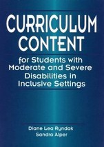 Curriculum Content for Students With Moderate and Severe Disabilities in... - £23.53 GBP