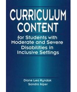 Curriculum Content for Students With Moderate and Severe Disabilities in... - $278.93 MXN