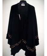 Embroidered Cape,wrap knitted of 100% Alpaca wool - £190.21 GBP