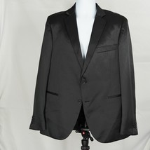 Black Satin Full Suit Size 54R - Shine - £68.34 GBP