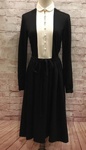 Vintage Lanz Originals Shirt Dress Black Peter Pan *4/Small *See Measure... - £172.21 GBP