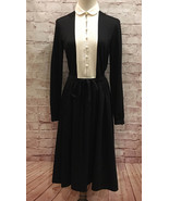 Vintage Lanz Originals Shirt Dress Black Peter Pan *4/Small *See Measure... - £171.50 GBP