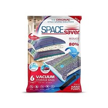 Space Saver Vacuum Storage Bags with  Hand-Pump, Jumbo, 6-Pack  - $48.00