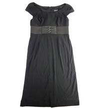 Adriana Papell Black Women’s Short Sleeve Business Black Dress Size 6 - $9.39