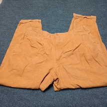 Vintage JP Collection Linen Pleated Pants Women Plus Size 23 Brown High ... - £22.04 GBP