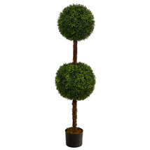 4.5 Boxwood Double Ball Topiary Artificial Tree (Indoor/Outdoor) - £168.62 GBP