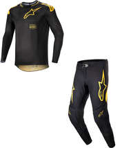 2024 Alpinestars Supertech Ward Black Yellow Dirt Bike Adult Gear Jersey Pants - £235.85 GBP