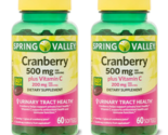 Spring Valley Cranberry w/Vitamin C Softgels Urinary Tract 500mg, 60 Cou... - $17.85