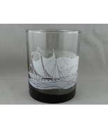 1970s Mc Donald&#39;s Hawaii Cocktail Glass - Kon Tiki Graphic - Etched by L... - £25.06 GBP