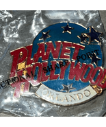 Vintage PLANET HOLLYWOOD London 1990s Classic Color Globe LOGO Lapel PIN - $14.78 CAD