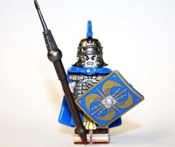 Minifigure Custom Toy Roman Legionary Blue Cloak with Pilum soldier - £5.78 GBP