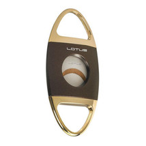 Lotus Jaws Serrated 58-Ring Gauge Cigar Cutter BROWN &amp; GOLD - CUT604 - $35.27