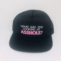 Vintage SnapBack Trucker Hat “What Are You Looking At A-Hole” Ya Headwear - £17.23 GBP