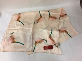 Cala Lilly Print Silk Scarf from Korea With Tags 68&quot; long - £15.81 GBP