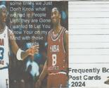 2024 Frequently Bought Post cards super stars Michael Jordan and Kobe Br... - £1.29 GBP
