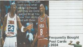 2024 Frequently Bought Post cards super stars Michael Jordan and Kobe Br... - £1.29 GBP