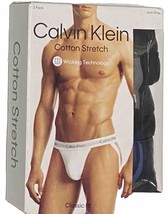 Calvin Klein 3 Men&#39;s Cotton Stretch Jock Straps Black  X-Large 40-42  NB... - $29.99