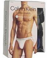 Calvin Klein 3 Men's Cotton Stretch Jock Straps Black  X-Large 40-42  NB2623 - $29.99
