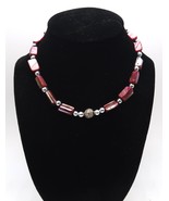 Vtg Choker Length MoP Purple Wine Stone Bead Look Fashion Statement Neck... - $371.09 MXN