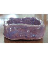 Handmade Pottery - Small Purple Square Bowl - $18.99 MXN