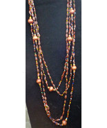 Vintage Brown Beaded Strand/String Layer Fashion Necklace - €3,41 EUR